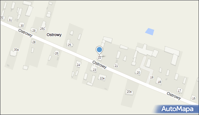 Ostrowy, Ostrowy, 22, mapa Ostrowy