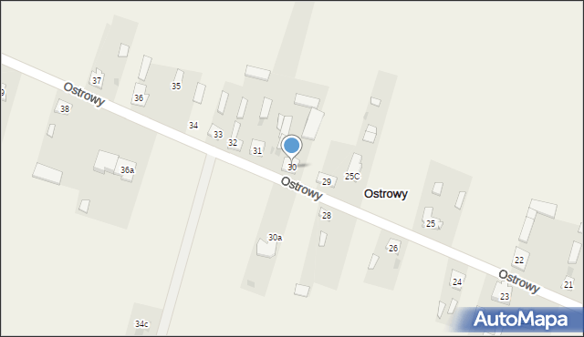 Ostrowy, Ostrowy, 30, mapa Ostrowy