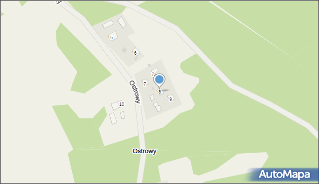 Ostrowy, Ostrowy, 8, mapa Ostrowy