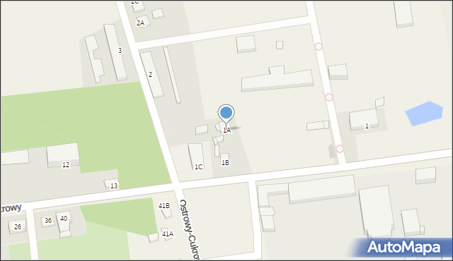 Ostrowy, Ostrowy, 1A, mapa Ostrowy