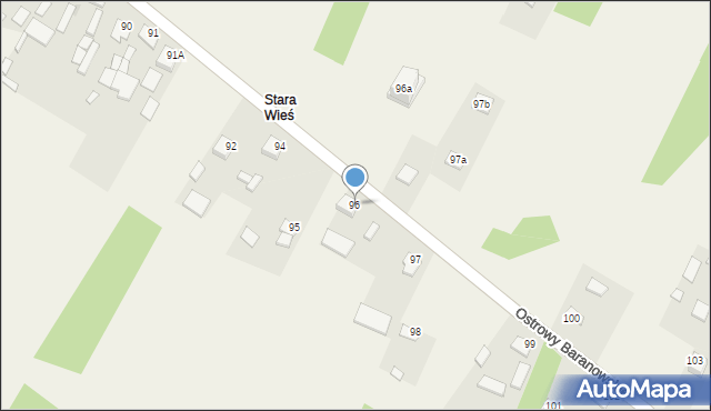 Ostrowy Baranowskie, Ostrowy Baranowskie, 96, mapa Ostrowy Baranowskie