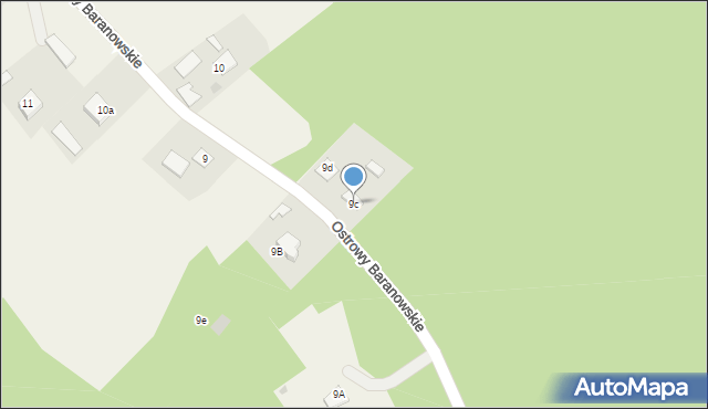 Ostrowy Baranowskie, Ostrowy Baranowskie, 9c, mapa Ostrowy Baranowskie