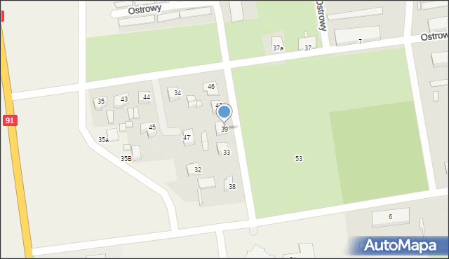Ostrowy-Cukrownia, Ostrowy-Cukrownia, 39, mapa Ostrowy-Cukrownia