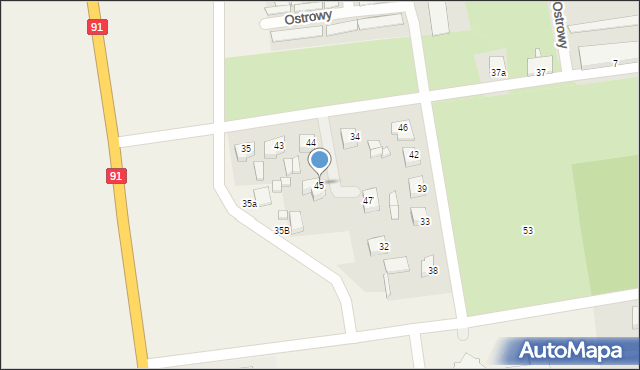 Ostrowy-Cukrownia, Ostrowy-Cukrownia, 45, mapa Ostrowy-Cukrownia