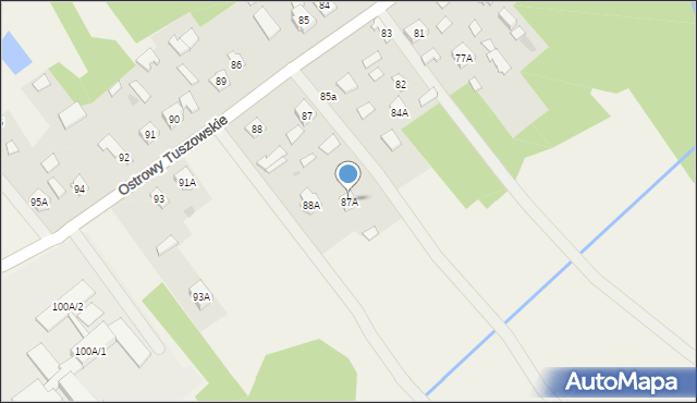 Ostrowy Tuszowskie, Ostrowy Tuszowskie, 87A, mapa Ostrowy Tuszowskie