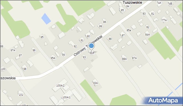 Ostrowy Tuszowskie, Ostrowy Tuszowskie, 91A, mapa Ostrowy Tuszowskie