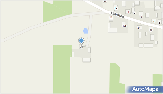 Ostrożna, Ostrożna, 43, mapa Ostrożna