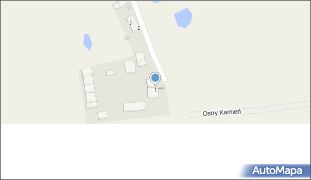 Ostry Kamień, Ostry Kamień, 1, mapa Ostry Kamień