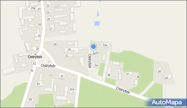 Ostrybór, Ostrybór, 33, mapa Ostrybór
