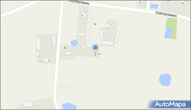 Ostrzeniewo, Ostrzeniewo, 6, mapa Ostrzeniewo