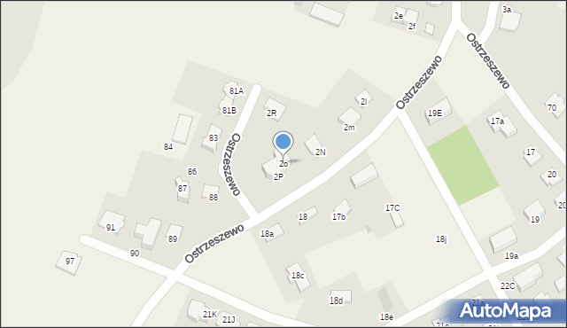 Ostrzeszewo, Ostrzeszewo, 2o, mapa Ostrzeszewo