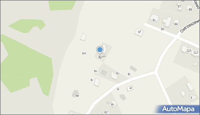 Ostrzeszewo, Ostrzeszewo, 6p, mapa Ostrzeszewo
