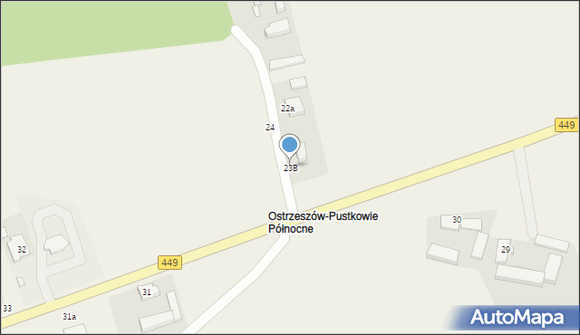 Ostrzeszów-Pustkowie, Ostrzeszów-Pustkowie, 23B, mapa Ostrzeszów-Pustkowie