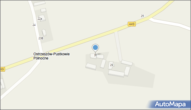 Ostrzeszów-Pustkowie, Ostrzeszów-Pustkowie, 30, mapa Ostrzeszów-Pustkowie