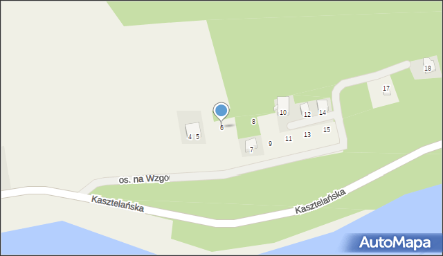 Ostrzyce, Osiedle na Wzgórzu, 6, mapa Ostrzyce