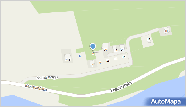 Ostrzyce, Osiedle na Wzgórzu, 8, mapa Ostrzyce