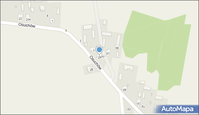 Osuchów, Osuchów, 1A, mapa Osuchów