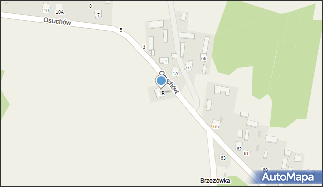 Osuchów, Osuchów, 1B, mapa Osuchów