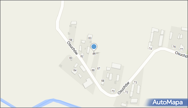 Osuchów, Osuchów, 65, mapa Osuchów