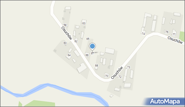 Osuchów, Osuchów, 67, mapa Osuchów