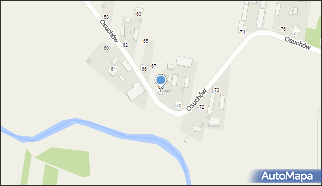 Osuchów, Osuchów, 69, mapa Osuchów