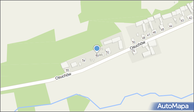 Osuchów, Osuchów, 53, mapa Osuchów