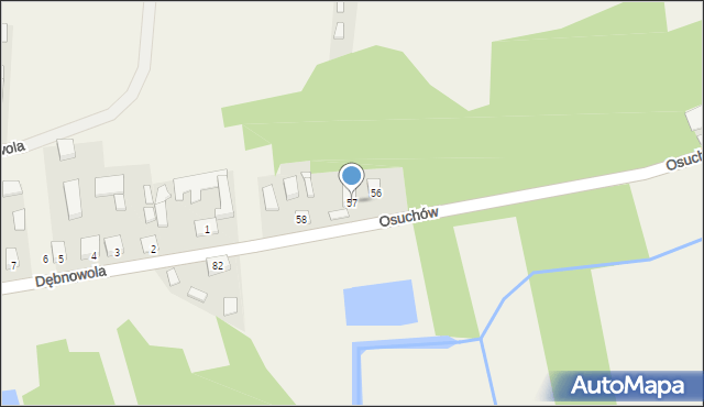 Osuchów, Osuchów, 57, mapa Osuchów