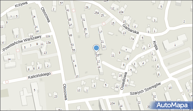Oświęcim, Osiedlowa, 10, mapa Oświęcimia