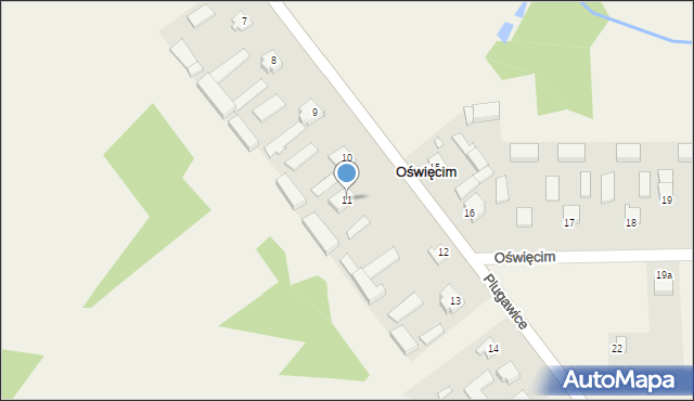 Oświęcim, Oświęcim, 11, mapa Oświęcimia