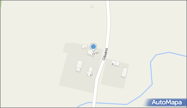 Oświno, Oświno, 11, mapa Oświno