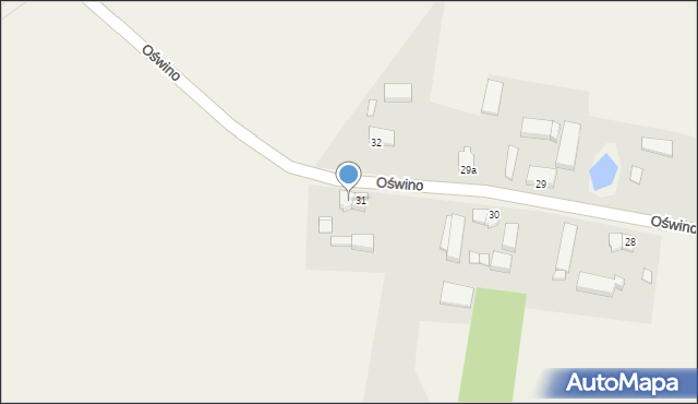 Oświno, Oświno, 31a, mapa Oświno