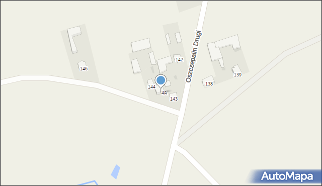Oszczepalin Drugi, Oszczepalin Drugi, 144A, mapa Oszczepalin Drugi