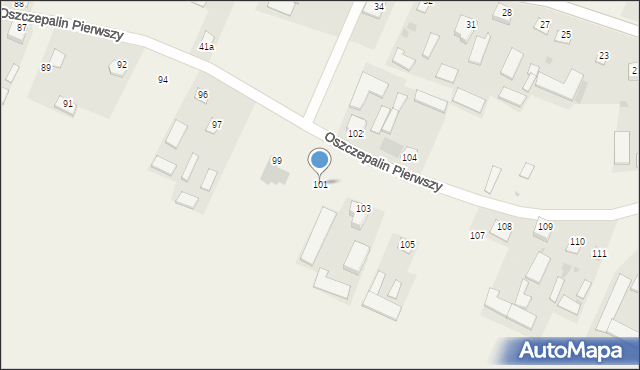 Oszczepalin Pierwszy, Oszczepalin Pierwszy, 101, mapa Oszczepalin Pierwszy