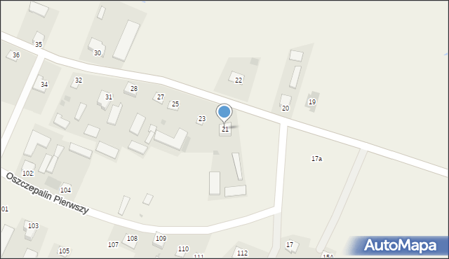 Oszczepalin Pierwszy, Oszczepalin Pierwszy, 21, mapa Oszczepalin Pierwszy