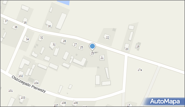 Oszczepalin Pierwszy, Oszczepalin Pierwszy, 23, mapa Oszczepalin Pierwszy