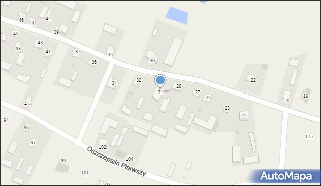 Oszczepalin Pierwszy, Oszczepalin Pierwszy, 31, mapa Oszczepalin Pierwszy