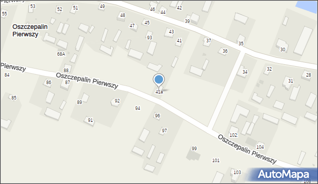 Oszczepalin Pierwszy, Oszczepalin Pierwszy, 41a, mapa Oszczepalin Pierwszy
