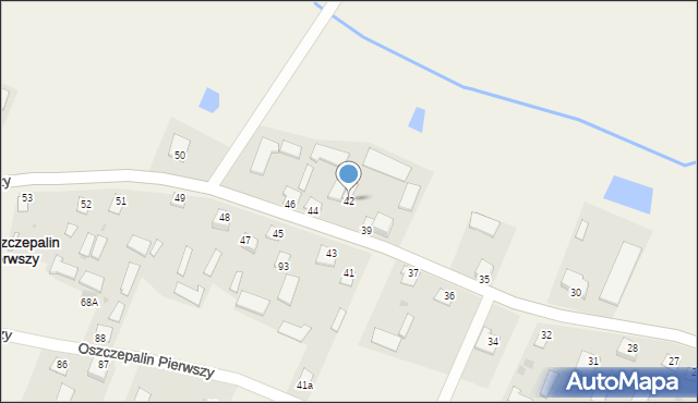 Oszczepalin Pierwszy, Oszczepalin Pierwszy, 42, mapa Oszczepalin Pierwszy