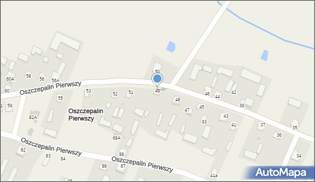 Oszczepalin Pierwszy, Oszczepalin Pierwszy, 49, mapa Oszczepalin Pierwszy