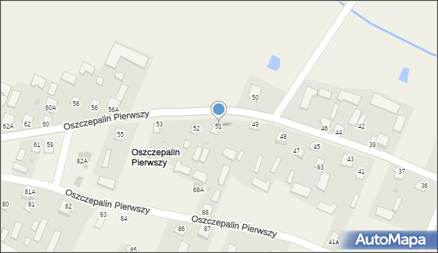 Oszczepalin Pierwszy, Oszczepalin Pierwszy, 51, mapa Oszczepalin Pierwszy