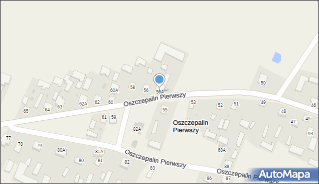 Oszczepalin Pierwszy, Oszczepalin Pierwszy, 56A, mapa Oszczepalin Pierwszy