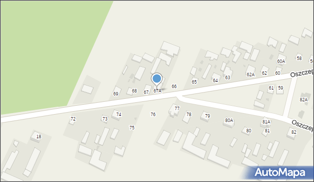 Oszczepalin Pierwszy, Oszczepalin Pierwszy, 67A, mapa Oszczepalin Pierwszy