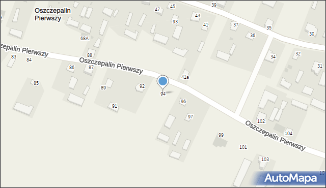 Oszczepalin Pierwszy, Oszczepalin Pierwszy, 94, mapa Oszczepalin Pierwszy