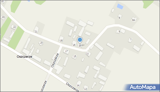 Oszczerze, Oszczerze, 10, mapa Oszczerze