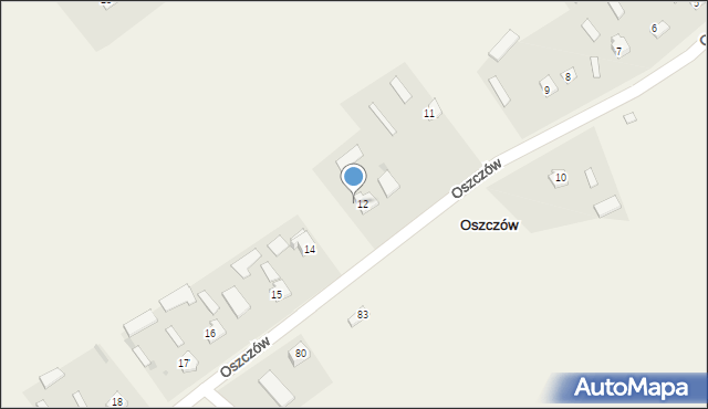 Oszczów, Oszczów, 13, mapa Oszczów