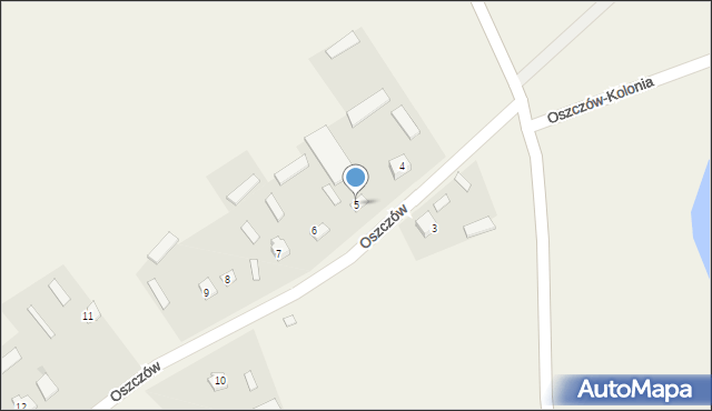 Oszczów, Oszczów, 5, mapa Oszczów