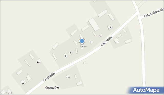 Oszczów, Oszczów, 7, mapa Oszczów