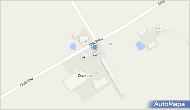 Oszkinie, Oszkinie, 21a, mapa Oszkinie