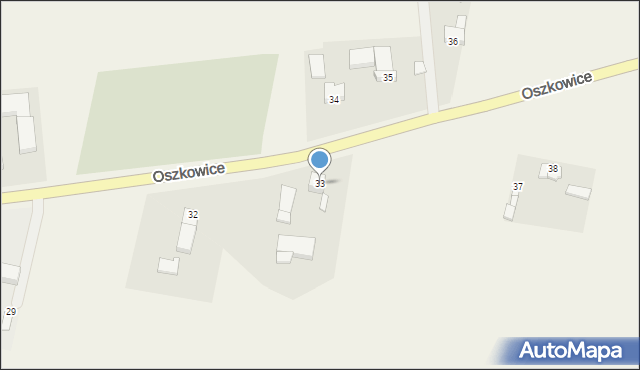 Oszkowice, Oszkowice, 33, mapa Oszkowice