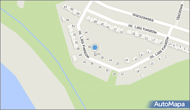 Otmuchów, Osiedle Lata Kwiatów, 32, mapa Otmuchów